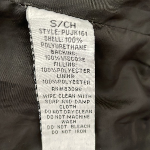 Ci Sono By Cavalini Vegan leather bikers jacket SIZE S - Picture 8 of 8